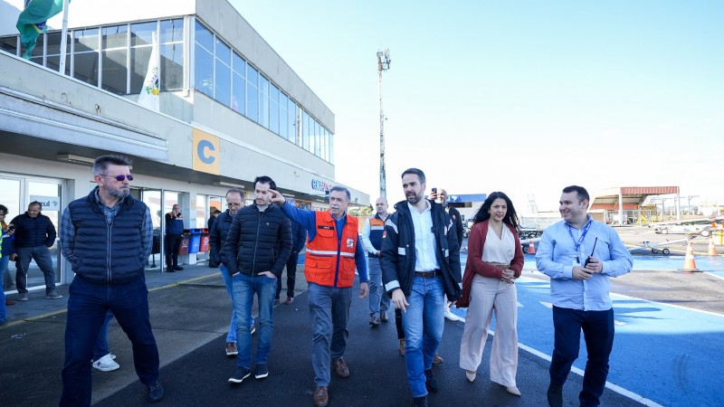 Visita ao aeroporto de Caxias do Sul